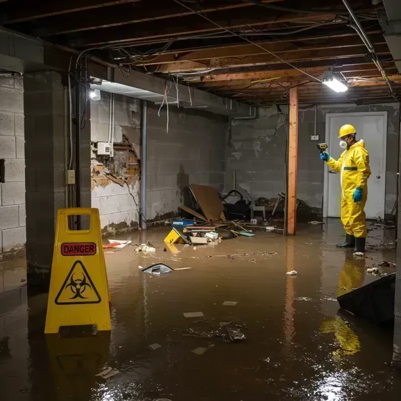 Flooded Basement Electrical Hazard in Saint Joseph, LA Property